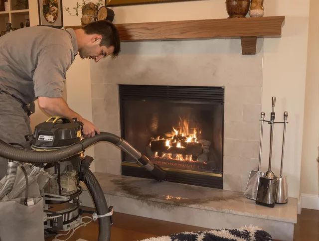 Routine fireplace upkeep by Hamden Chimney Sweep in Hamden, CT