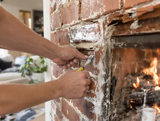 Routine fireplace repair by Hamden Chimney Sweep in Hamden, CT