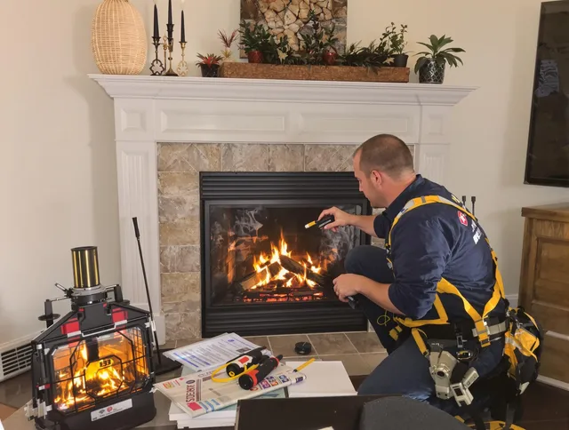 Safety-focused fireplace inspection by Hamden Chimney Sweep in Hamden, CT